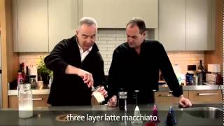 aerolatte  milk frother makes three layer caffè latte macchiato [upl. by Konyn]