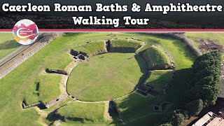 CAERLEON ROMAN BATHS amp AMPHITHEATRE WALES  Walking Tour  Pinned on Places [upl. by Mechelle21]