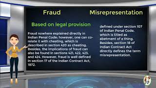 What is Difference Between Fraud amp Misrepresentation [upl. by Rukna]