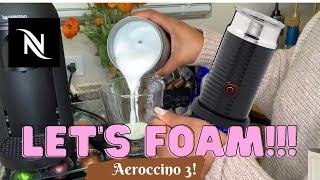 How To Foam Milk With Aeroccino 3 Make Coffee With Foam Tips amp Tricks  Easy Foamed Latte Recipe [upl. by Kylynn]