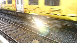 Merseyrail 507 009 making arcs at Birkdale station [upl. by Aleinad]