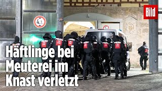 Gefängnismeuterei Polizei stürmt Knast in Thüringen  JVA Untermaßfeld [upl. by Templas]